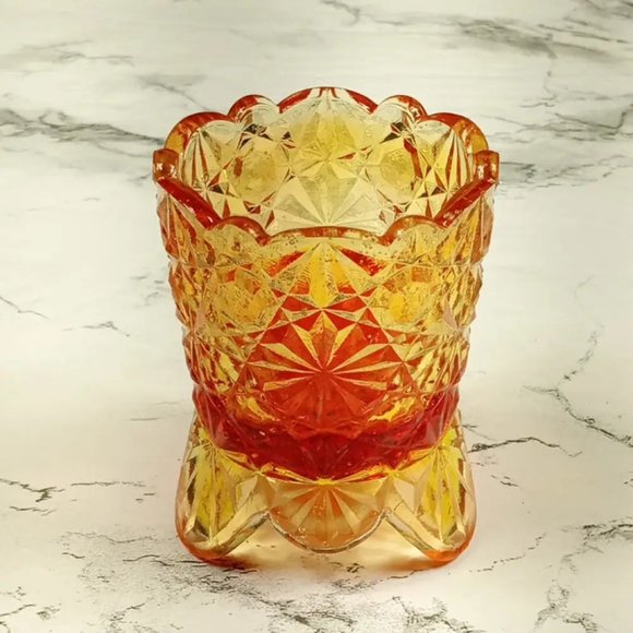 Degenhart Glass Daisy & Button Toothpick Trinket Paperweight Vtg - Picture 3 of 9